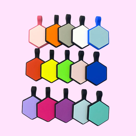 Plaquita de goma Hexagono