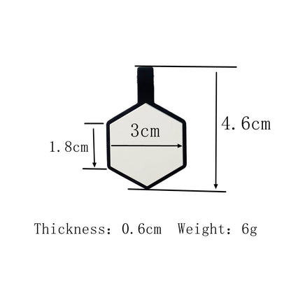 Plaquita de goma Hexagono